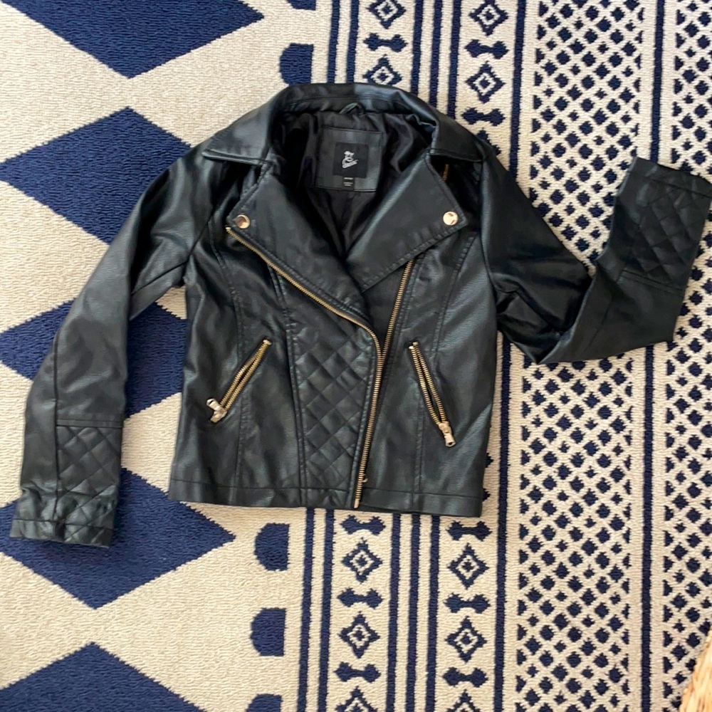 faux leather jacket Black.